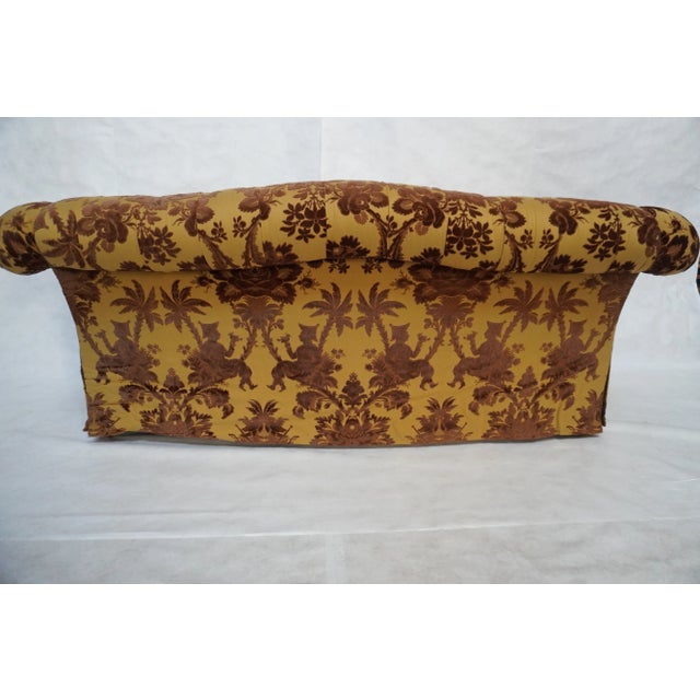 2010s Custom Upholstered Tufted Belmar Arched Back Sofa For Sale - Image 5 of 16