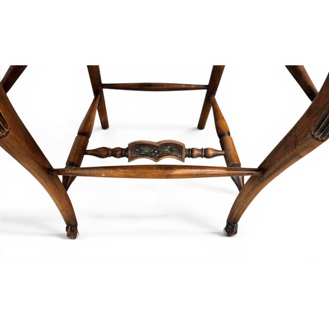 French Country Rush Seat Bar Stools - Set of 3 For Sale - Image 10 of 13