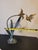 1970s Bronze Metal Hummingbird Flower Sculpture For Sale - Image 13 of 17