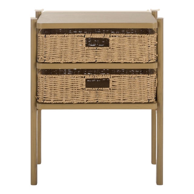 Rozalyn 2 Drawer Accent Table in Desert Brown For Sale