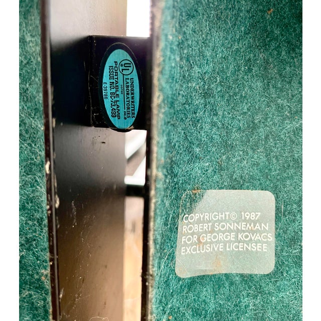 Post-Modern 1987 Robert Sonneman for George Kovacs Black Torchiere Floor Lamp For Sale - Image 10 of 12