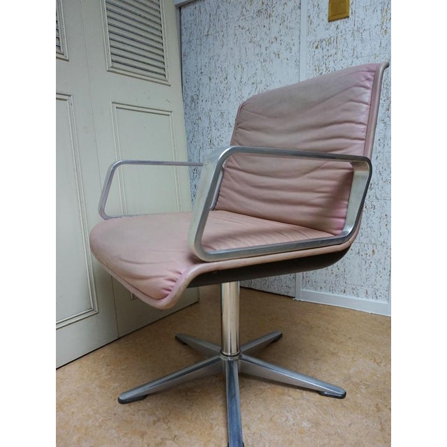 Set of Delta Pink Leather Office Chairs from Wilkhahn, 1968 For Sale - Image 10 of 17