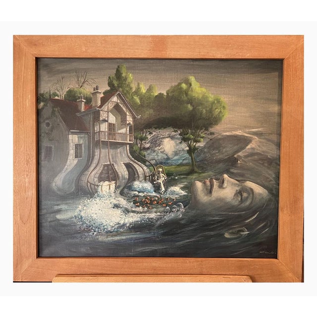 Noel Dumolard, The Dream, 1970s, Oil on Canvas For Sale - Image 9 of 10