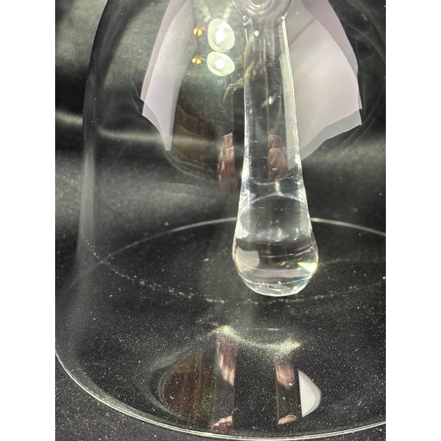 1960s Lalique Crystal Table Bell | Frosted Sparrow | Art Nouveau Style | Signed Lalique France For Sale - Image 9 of 9