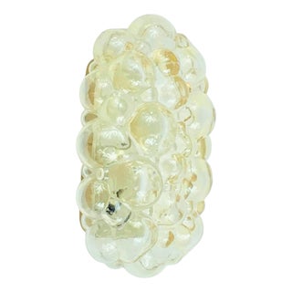 Mid-Century Modern Amber Bubble Glass Wall Lamp by Helena Tynell for Limburg, Germany, 1960s For Sale