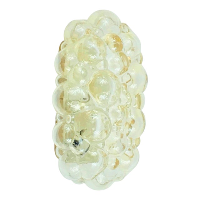 Mid-Century Modern Amber Bubble Glass Wall Lamp by Helena Tynell for Limburg, Germany, 1960s For Sale