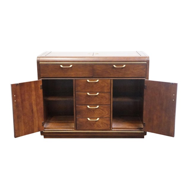 Thomasville Furniture Founders Collection Asian Inspired 72" Flip-Top Server Buffet 22121 For Sale In Kansas City - Image 6 of 17