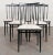 Mid 20th Century French Mid-Century Ebonized Dining Chairs - Set of 6 For Sale - Image 5 of 13