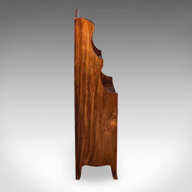 Antique Waterfall Bookcase, English, Petite Chiffonier, Cupboard, Georgian, 1800 For Sale - Image 4 of 10