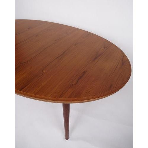 1960s Oval Dining Table in Teak by Arne Vodder for Sibast Furniture Factory, 1960s For Sale - Image 5 of 14