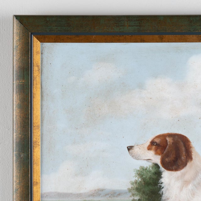 Wood 20th Century Danish Original Oil on Canvas Painting of Dog, Signed For Sale - Image 7 of 12