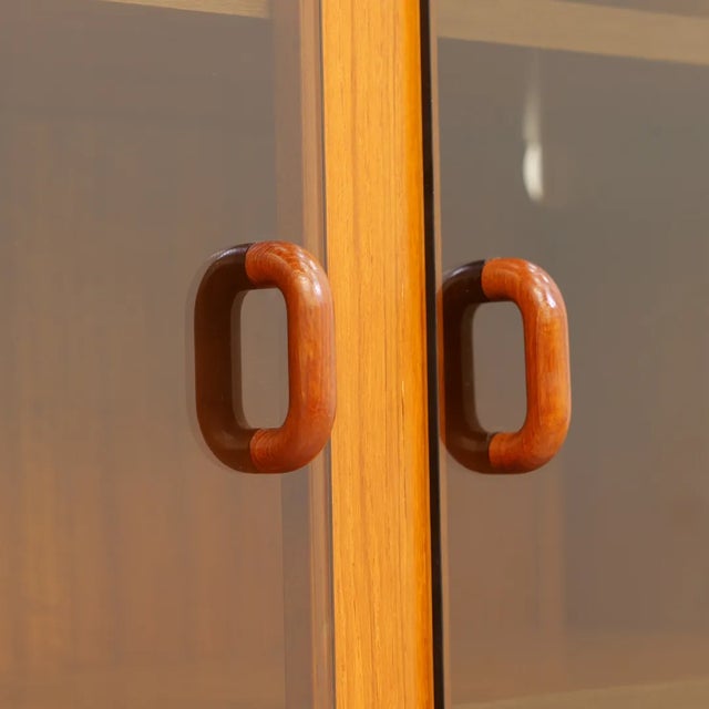 1960s Pair of Mid Century Teak Display Cabinets For Sale - Image 4 of 10