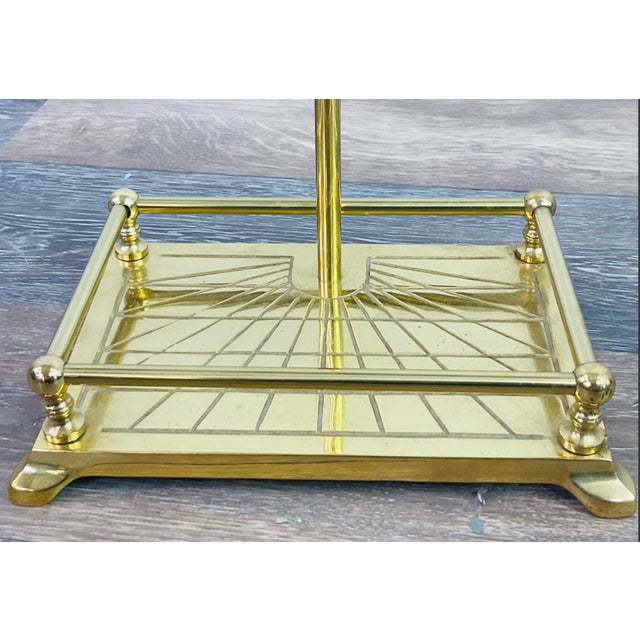 Vintage Brass Duck Head Fireplace Tools and Stand French Maison Jansen Style For Sale - Image 11 of 12