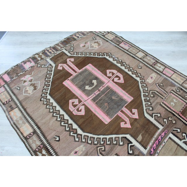 Textile Vintage Anatolian Kilim Runner Rug - 51.5"x163" For Sale - Image 7 of 13
