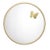 Butterfly Round Brass Wall Mirror by Richard Hutten For Sale - Image 4 of 4