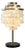 Aloadecor 3-Light 28'' Modern Coastal Aged Brass Natural Capiz Shell Tiered Table Lamp With Black Marble Base Glam For Sale
