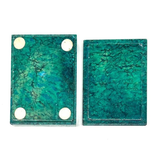 Mid-Century Malachite Stone Trinket or Jewelry Box For Sale - Image 12 of 12