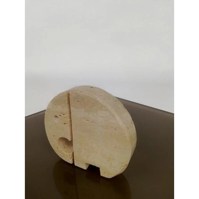 Gray Travertine Sculpture Elephant Paperweights attributed to the Fratelli Mannelli, 1970s, Set of 4 For Sale - Image 8 of 10
