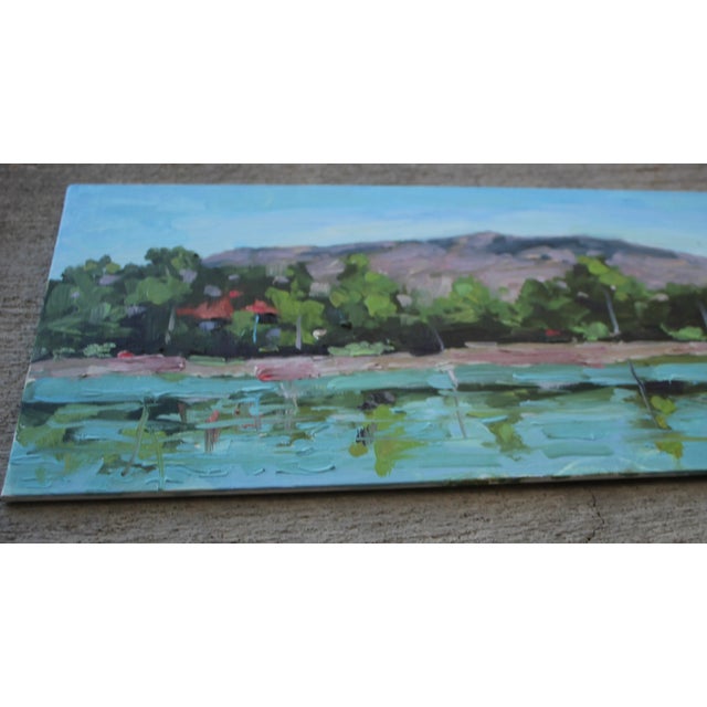 Quiet Places & Journeys — Modern Plein Air Landscape Original oil painting by L. Haas, 8 x 16 in unframed canvas panel,...