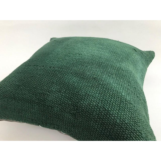 Green Hemp Cushion Cover, 1960s For Sale - Image 3 of 6