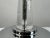 Modern Glass Column Table Lamp With Chrome Base and White Shade For Sale - Image 14 of 14