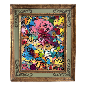 Serg Graff "Pets" Abstract Acrylic Painting Framed Outsider Art Coa