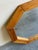 Mid-Century Modern Danish Pinewood Octagon Wall Mirror – Vintage MCM Accent Mirror 1960s For Sale - Image 3 of 9