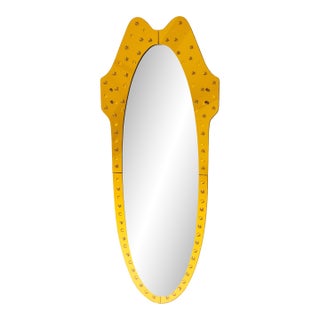 1960s Tall Cristal Arte Modernist Wall Mirror For Sale