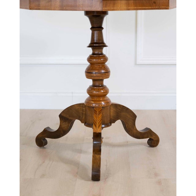 Italian Italian 19th Century Inlaid Walnut Sorrento Table For Sale - Image 3 of 8