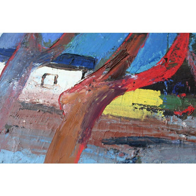 Aleksandr Rodin, Whispers in Blue, 1985, Oil on Canvas For Sale - Image 6 of 8