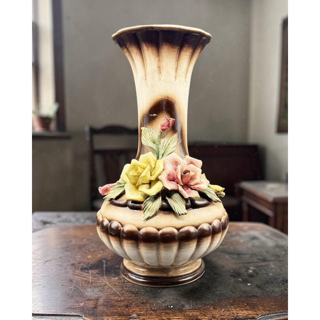 Vase with Roses by Capodimonte, 1950s For Sale - Image 13 of 18
