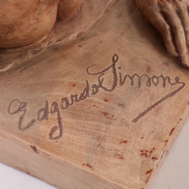 Sculpture Materials Edgardo Simone Clay Nude Female Sculpture Signed Original For Sale - Image 7 of 12