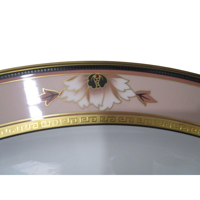 Noritake Vintage Art Deco Noritake Commemoration Large Serving Platter Peach For Sale - Image 4 of 8