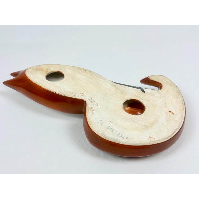 Ceramic Mid-Century Fox Ceramic Wall Figure from Keramia Znojmo, 1960s For Sale - Image 7 of 11