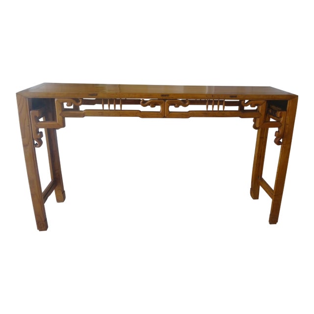 Antique Chinese Ming Style Narrow Console Sofa Table For Sale