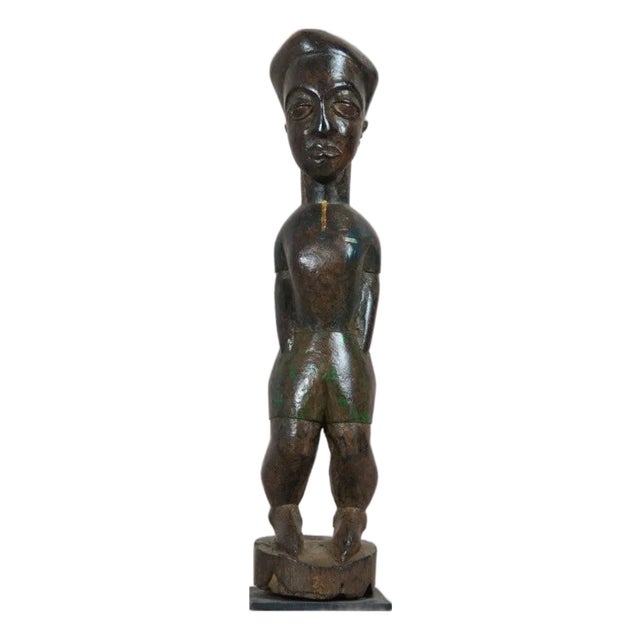 Carved Wooden Baule Sculpture For Sale