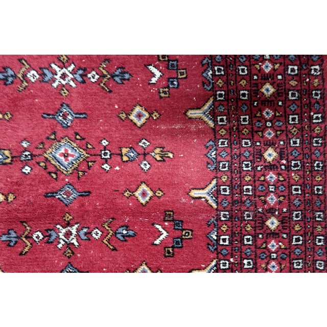 1950s, Vintage Uzbek Bukhara Handmade Rug 4 X 6 For Sale - Image 11 of 14