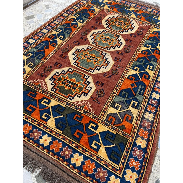 1980s Antique Caucasian Lori Pambak Kazak Hand-Knotted Wool Rug - 4'10" X 7'5" For Sale - Image 5 of 10