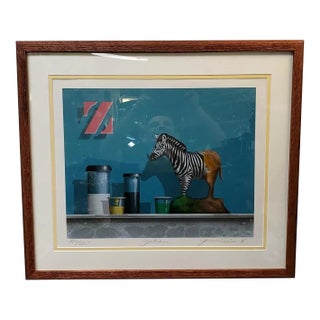 James Carter - "Zebra" Limited Edition Print #232 of 275 (1986) For Sale