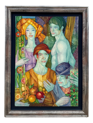 Gabriel Portolés Ascaso, The Four Seasons, 1970s, Tempera Painting
