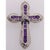 14 Karat White Gold Pendant Cross With Amethysts and Diamonds For Sale In New York - Image 6 of 6