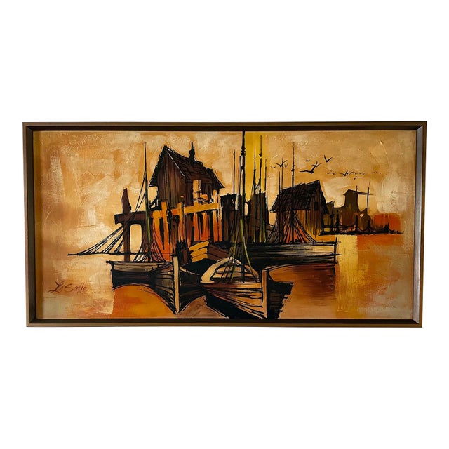 Mid Century Seascape Oil Painting For Sale