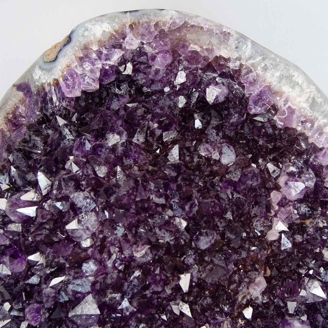 Gemstone Amethyst & Agate Cluster, Spinner Stand For Sale - Image 7 of 12