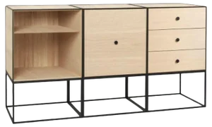 49 Oak Frame Trio Sideboard by Lassen