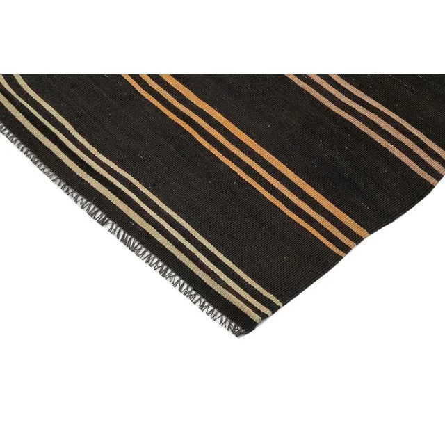Vintage Turkish Brown Kilim Rug For Sale - Image 4 of 7