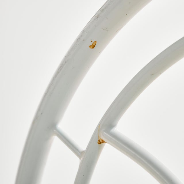 White Vintage Garden Armchair, 1970s For Sale - Image 8 of 15