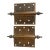 Pair of Fine Victorian Era Decorative Hinges Marked 1870 For Sale