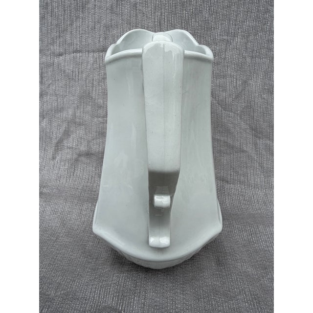 English Antique English Ironstone Pitcher For Sale - Image 3 of 15