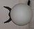1960s Mid-Century Table Lamp with a Black Iron Tripod Base and a White Opal Glass Shade, 1960s For Sale - Image 5 of 8
