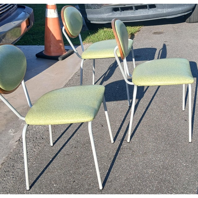 Vintage Mid-Century Modern Aluminum Chrome and Vinyl Dining Chairs, Shelby Williams Style, Set of 3 For Sale - Image 9 of 14